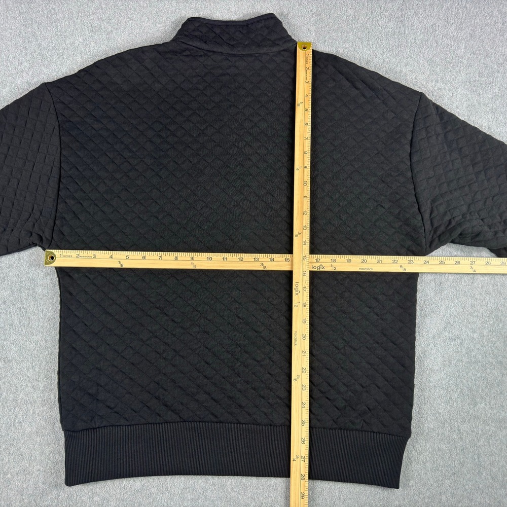 NWT Banana Republic Quilted Pullover Black Men's L Snap Front $75 - Picture 4 of 6